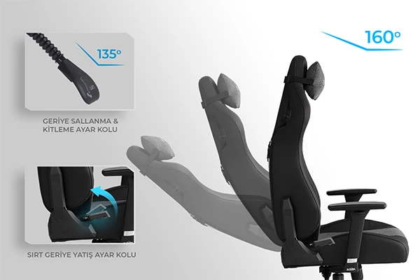 xDrive Akdeniz Professional Gaming Chair Fabric Grey/Black